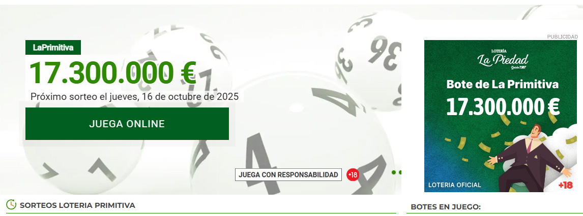 Proximo Sorteo de Loteria de la Primitiva