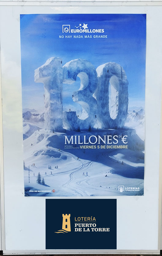 Comprar lotería Navidad segura en la Administración lotería Puerto de la Torre Málaga