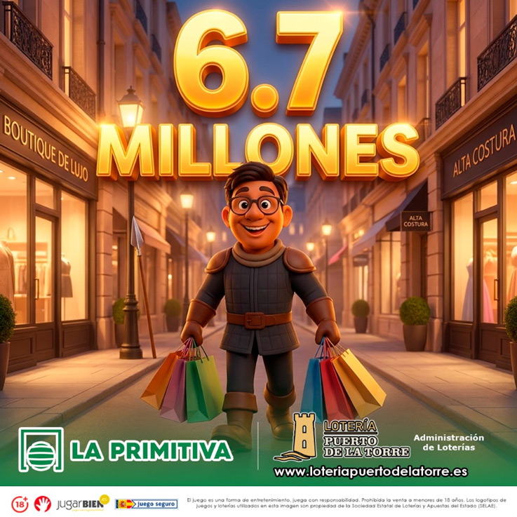 6.7 MILLONES del Sorteo de Lotería de La Primitiva