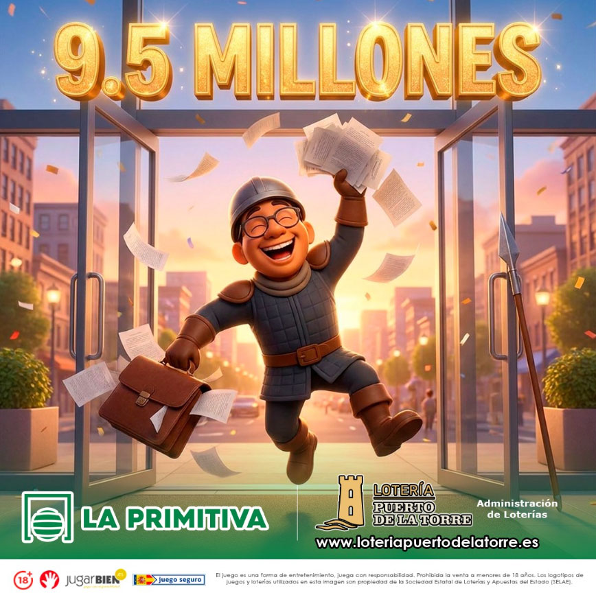 Sorteamos 9.5 Millones de Loteria de La Primitiva 2026 Sorteamos 9.5 Millones de Loteria de La Primitiva 2026