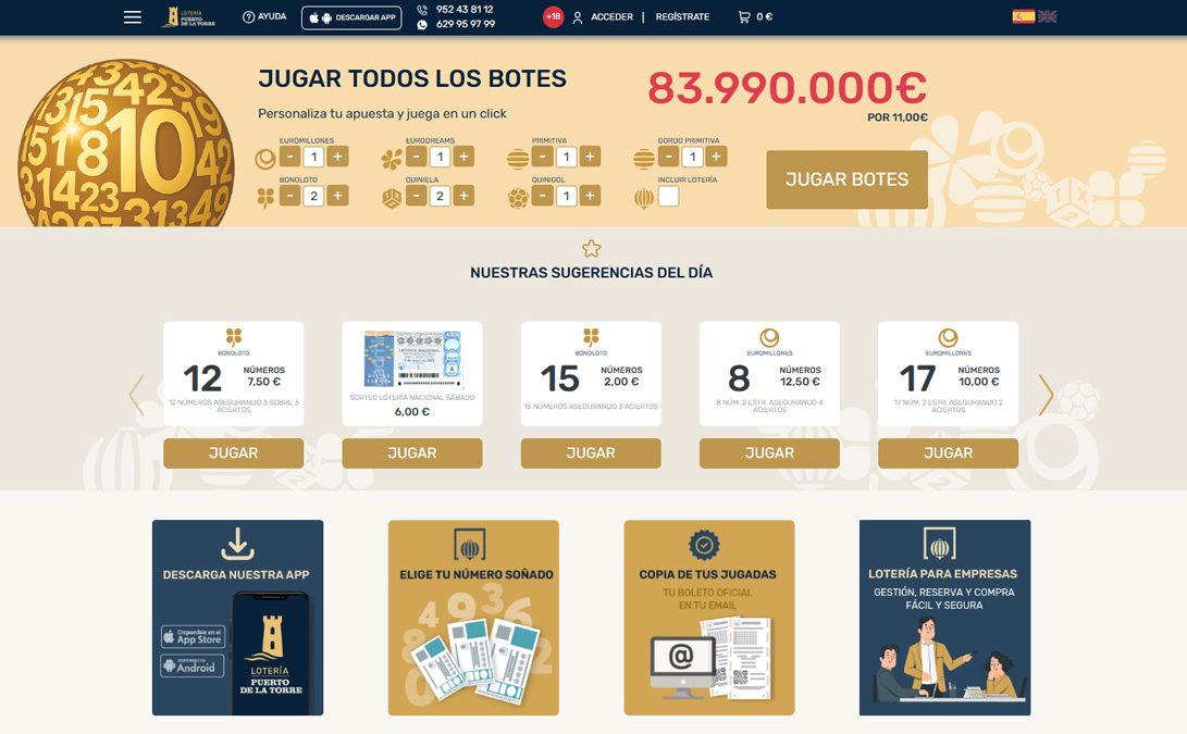 Compra online sin comisiones en Lotería Puerto de la Torre - Administración Oficial Nº 57