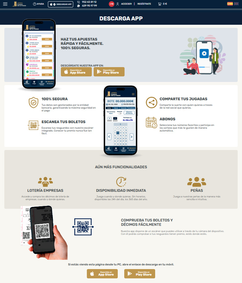 Haz tus apuestas rápida y fácilmente. 100 por 100 seguras. Descárgate nuestra APP desde nuestra web