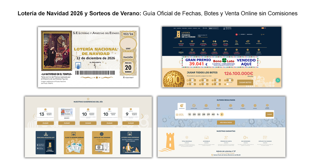 Lotería de Navidad 2026 y Sorteos de Verano: Guía Oficial de Fechas, Botes y Venta Online sin Comisiones