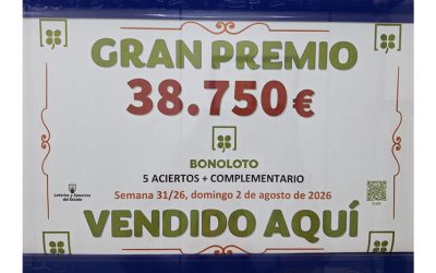 Málaga está de fiesta: Repartimos 38.750,90 € en la BonoLoto del 2 de Agosto de 2026 y celebramos la racha en Lotería Puerto de la Torre
