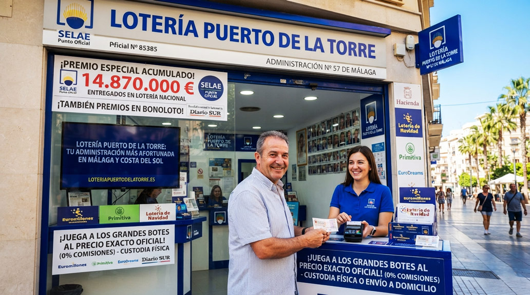 Guía Oficial de Sorteos y Botes Millonarios: La Suerte de la Administración Nº 57 de Málaga, Ahora en tu Móvil en 2026